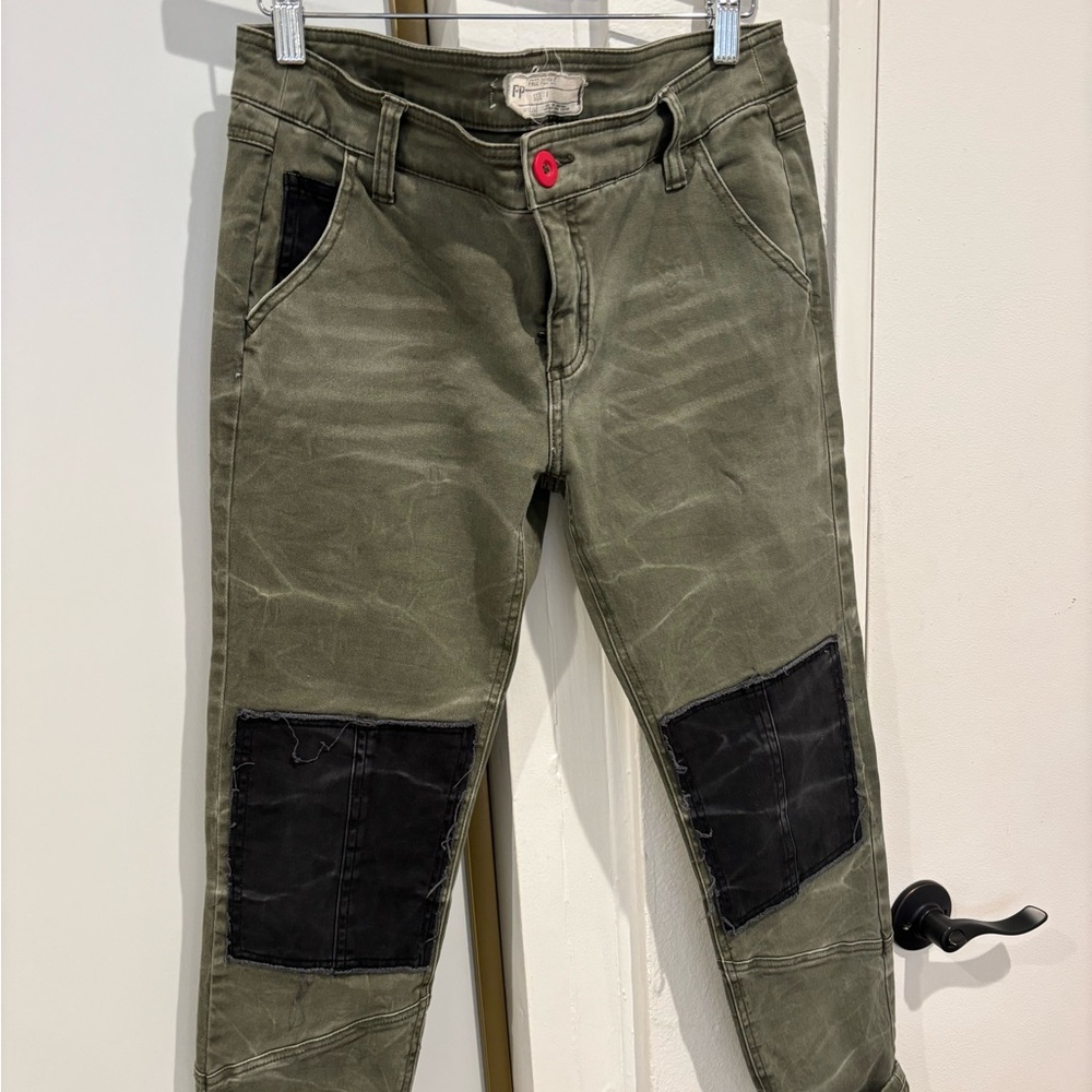 Free peoples size 4 women’s green patchwork pants